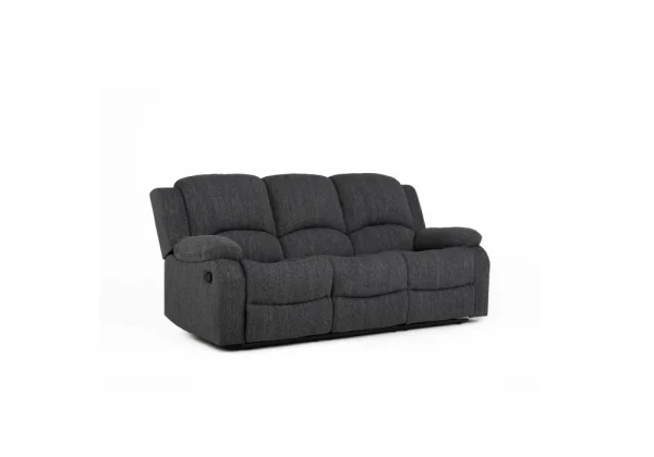 Boston Recliner 3-seater sofa in Keeper Mushroom fabric.