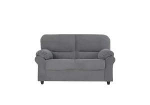 A comfortable 2 seater sofa with a high back and padded armrests, in a stylish grey Graceland Graphite faux leather from the Candy collection.
